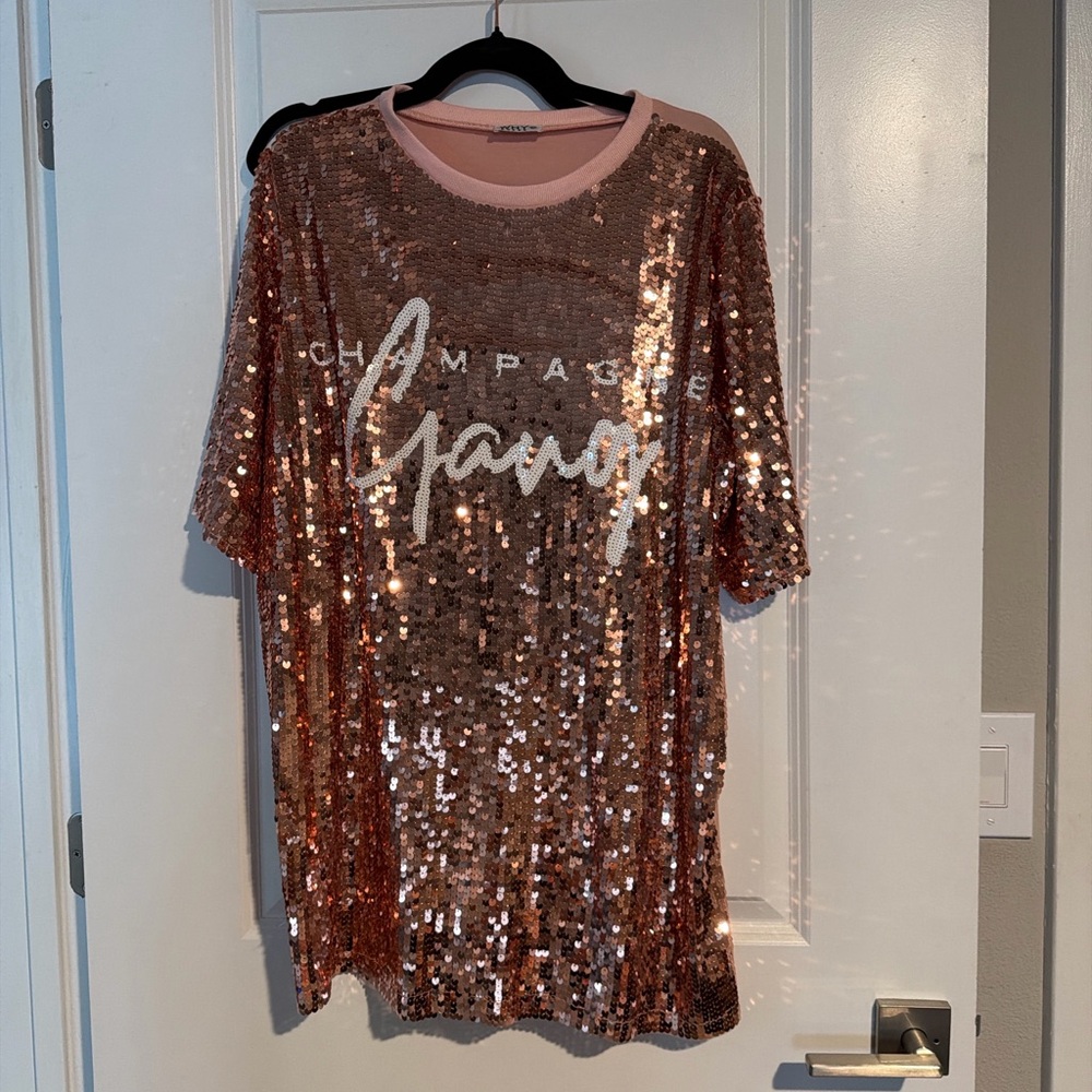 Sequin Champagne Gang Dress